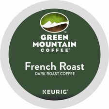 Green Mountain Coffee Roasters® K-Cup French Roast Coffee Compatible with Keurig Brewer - Regular - Dark - K-Cup - French Roast - 24/Box - 4 / Carton