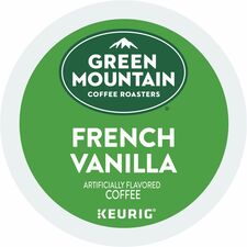 Green Mountain Coffee Roasters® K-Cup French Vanilla Coffee Compatible with Keurig Brewer - Regular - Light - K-Cup - 24/Box - 4 / Carton