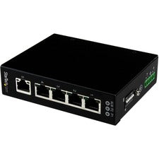 StarTech.com 5 Port Unmanaged Industrial Gigabit Ethernet Switch - DIN Rail / Wall-Mountable 5 Ports - Gigabit Ethernet - 10/100/1000Base-T - 2 Layer Supported - 62 W Power Consumption - Twisted Pair - Rail-mountable, Wall Mountable - 2 Year Limited Warra