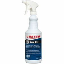 Betco Deep Blue Glass & Surface Cleaner For Glass, Window, Stainless Steel, Plastic, Porcelain, Chrome - 128 fl oz (4 quart) - Pleasant Scent - Recommended For: Dust Remover, Smoke Film Remover, Grease Remover, Grime Remover, Smudge Remover - Non-streakin