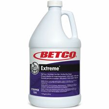 Betco Extreme Floor Stripper For Floor - 128 fl oz (4 quart) - Lemon Scent - Low Odor, Rinse-free - Green Bottle - 4 / Carton