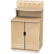 Jonti-Craft - TrueModern Play Kitchen Cupboard 1 Each - Baltic - Anodized Aluminum