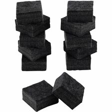 Charles Leonard Multi-purpose Eraser 2" Width x 2" Length - Used as Mark Remover - Charcoal Gray - Felt - 12 / Pack