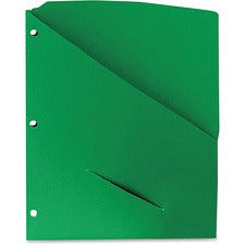 Pendaflex Letter Recycled Project File 8 1/2" x 11" - 11 pt. - Green - CD Holder, Punched - 10% Recycled - 25 / Pack