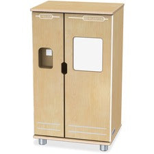 Jonti-Craft - TrueModern Play Kitchen Fridge 1 Each - Baltic - Anodized Aluminum