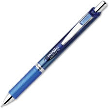 EnerGel EnerGel RTX Liquid Gel Pens 0.7 mm Medium Needle Pen Point - Refillable - Retractable - Blue Ink - Gel-based - Blue, Silver Barrel - Stainless Steel Tip - 1 Dozen