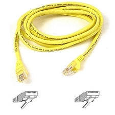 Belkin RJ45 CAT-5e Patch Cable, Snagless Molded Yellow 06 6 ft Category 5e Network Cable for MacBook Air, MacBook Pro, Network Device - First End: 1 x RJ-45 Network - Male - Second End: 1 x RJ-45 Network - Male - Patch Cable - Gold Plated Connector - 24 A