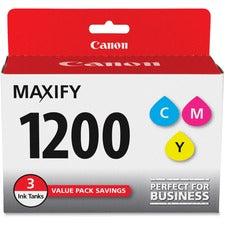 Canon PGI-1200 CMY Original Inkjet Ink Cartridge - Cyan, Magenta, Yellow - 3 / Pack 700 Pages (Per Cartridge)