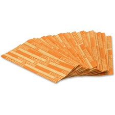PAP-R Flat Coin Wrappers Total $10 in 40 Coins of 25¢ Denomination - Heavy Duty - Paper - Kraft - 1000 / Box