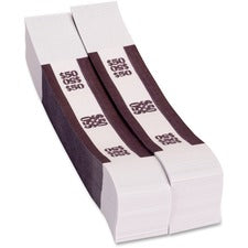 PAP-R Currency Straps 1.25" Width - Self-sealing, Self-adhesive, Durable - 20 lb Basis Weight - Kraft - White, Violet - 1000 / Pack