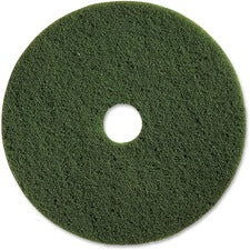Genuine Joe 17" Scrubbing Floor Pad 17" Diameter x 1" Thickness - Scrubbing, Floor - 175 rpm to 350 rpm Speed Supported - Heavy Duty, Long Lasting, Dirt Remover, Durable - Fiber - Green - 5 / Carton