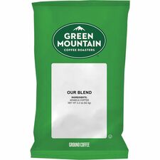 Green Mountain Coffee Roasters Ground Our Blend Coffee Regular - Light/Mild - 2.2 oz Per Packet - 100 Packet - Ground - House Blend - 100 / Carton