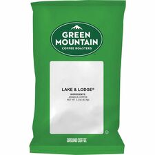 Green Mountain Coffee Roasters® Ground Lake and Lodge Coffee Regular - Dark/Bold - 2.2 oz Per Packet - 50 Packet - Ground - Lake & Lodge - 50 / Carton