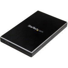 StarTech.com Drive Enclosure SATA/600 - USB 3.1 Micro-B Host Interface - UASP Support External - Black - TAA Compliant 1 x HDD Supported - 1 x SSD Supported - 1 x Total Bay - 1 x 2.5" Bay - Aluminum
