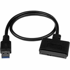 StarTech.com USB 3.1 (10Gbps) Adapter Cable for 2.5" SATA SSD/HDD Drives 1 x 22-pin SATA 3.0/Power - 1 x 9-pin USB 3.2 (Gen 2) Type A - Male - Black - 1 Each