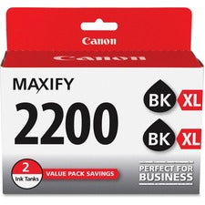 Canon PGI-2200XL Original High Yield Inkjet Ink Cartridge - Black - 2 / Pack 2500 Pages (Per Cartridge)