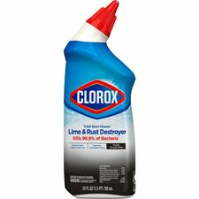 Clorox Toilet Bowl Cleaner Lime & Rust Destroyer For Toilet Bowl - 24 fl oz (0.8 quart) - Recommended For: Stain Remover, Rust Remover, Limescale Remover, Bacteria Remover, Dirt Remover, Grime Remover, Odor Remover - Bleach-free, Disinfectant, Deodorize -