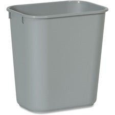 Rubbermaid Commercial 13 QT Standard Deskside Wastebasket 3.25 gal Capacity - Durable, Dent Resistant, Rust Resistant, Easy to Clean - 12.1" Height x 8.3" Width x 11.4" Depth - Plastic - Gray - 1 Each