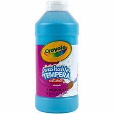 Crayola Artista II Washable Tempera Paints Turquoise - 16 oz - Washable - 1 Each