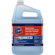 Spic and Span 3-in-1 All-Purpose Glass Cleaner For Multipurpose - Concentrate - 128 fl oz (4 quart) - Fresh Scent - Recommended For: Grease Remover, Bacteria Remover, Virus Remover - Heavy Duty, Disinfectant, Anti-bacterial - Light Blue - 1 Each