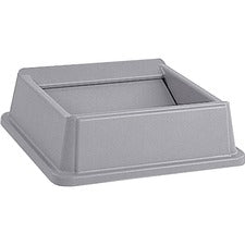 Rubbermaid Commercial Untouchable Square Swing Top Square - Gray - 1 Each