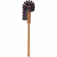 Rubbermaid Commercial 17" Handle Toilet Bowl Brush 1.50" Synthetic Polypropylene Bristle - 17" Handle Length - 18.5" Overall Length - Plastic Handle - Brown, Yellow - 1 Each