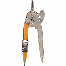 Charles Leonard Ball Bearing Safety Compass 1 Piece(s) - Metal, Aluminum - Silver - 1 Dozen