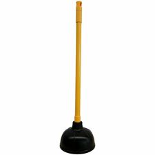 Genuine Joe Value Plus Plunger 5.75" Cup Diameter - 23" Length - Yellow - Toilet, Drain, Pipe