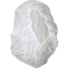Genuine Joe Nonwoven Bouffant Cap Recommended for: Hospital, Laboratory - Large - 21" Stretched Diameter - Contaminant Protection - Polypropylene - White - Lightweight, Comfortable, Elastic Headband - 100 / Pack