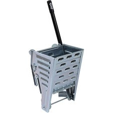 Genuine Joe Metal Squeeze Wringer Handle, Rust Resistant - 11" x 12" x 20" - Steel - Metallic - 1 Each