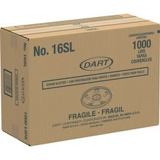 Dart Translucent Slotted Foam Cup Lids Translucent - 100/Pack - 10 / Carton