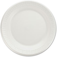 Dart Quiet Classic 9" Laminated Foam Plates 9" Diameter - White - Foam Body - 125/Pack - 4 / Carton