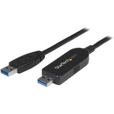 StarTech.com USB 3.0 Data Transfer Cable for Mac and Windows, 1.8m (6ft) 6 ft USB Data Transfer Cable for Computer, PC, MAC - First End: 1 x 9-pin USB 3.0 Type A - Male - Second End: 1 x 9-pin USB 3.0 Type A - Male - 5 Gbit/s - Black - 1 Each