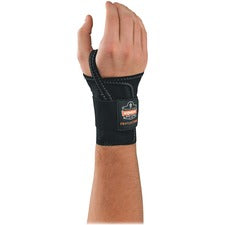Ergodyne ProFlex 4000 Single-Strap Wrist Support - Right-handed Black - 1 Each