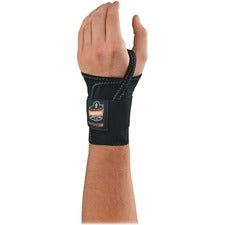 Ergodyne ProFlex 4000 Single-Strap Wrist Support - Left-handed Black - 1 Each