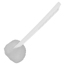 Genuine Joe Toilet Bowl Mop 4.50" Height Head - 12" Length Plastic Handle - Acid Resistant, Durable, Long Lasting, Lightweight, Fatigue-free - White - 100 / Carton