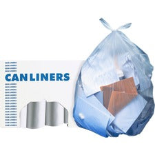 Heritage RePrime AccuFit 44-gal Can Liners 44 gal/55 lb Capacity - 50" Length x 37" Width x 0.90 mil (23 Micron) Thickness - Clear - Resin - Can - 20/Roll - 5 / Carton