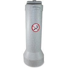 Butler Outdoor Smoker's Receptacle 25" Height x 9" Width - Aluminum, Steel - Gray Granite - 1 Each