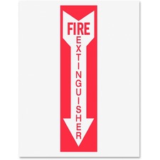 Djois by Tarifold Safety Sign Inserts Print/Message "Fire Extinguisher" - Rectangular Shape - Red Print/Message Color - Tear Resistant, Durable, Water Proof, Long Lasting - 6 / Pack
