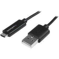 StarTech.com 1m 3 ft Micro-USB Cable with LED Charging Light - M/M - USB to Micro USB Cable 3.28 ft USB/USB Micro-B Data Transfer Cable for Phone, Tablet, Notebook, Computer - First End: 1 x 4-pin USB 2.0 Type A - Male - Second End: 1 x 5-pin Micro USB 2.