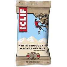 Clif Bar White Chocolate Macadamia Nut Energy Bar Individually Wrapped - White Chocolate, Macadamia Nut - 2.40 oz - 12 / Box