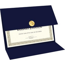 Geographics Recycled Certificate Holder Navy - 30% Recycled - 5 / Pack