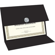 Geographics Recycled Certificate Holder Black - 30% Recycled - 5 / Pack