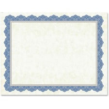 Geographics Drama Blue Border Blank Certificates 8.5" Width x 11" Length - Inkjet, Laser Compatible - Blue Border - 15 / Pack
