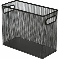 Lorell Mesh Tabletop Hanging File Holder Black - Steel - 1 Each