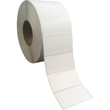 Sparco Direct Thermal Labels 4" Width x 2" Length - Rectangle - Direct Thermal - White - Perforated, Self-adhesive - 3000 / Roll - 12000 Total Label(s) - 4 / Carton