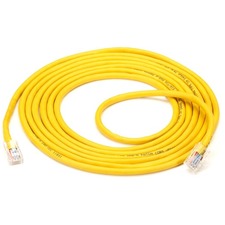 Black Box Cat.5 UTP Patch Network Cable 15 ft Category 5 Network Cable for Network Device - First End: 1 x RJ-45 Network - Male - Second End: 1 x RJ-45 Network - Male - 10 Gbit/s - Patch Cable - CM - 24 AWG - Yellow - 1 Each