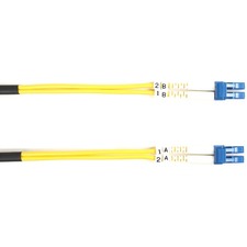 Black Box Fiber Optic Duplex Patch Network Cable 49.20 ft Fiber Optic Network Cable for Transceiver, Switch, Server, Network Device - First End: 2 x LC Network - Male - Second End: 2 x LC Network - Male - 10 Gbit/s - Patch Cable - OFNR - 9/125 µm -