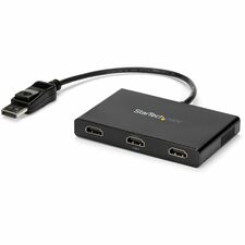 StarTech.com DisplayPort to HDMI Multi-Monitor Splitter - 3-Port MST Hub 3840 × 2160 - 49.87 ft Maximum Operating Distance - DisplayPort - 3 x HDMI Out - Plastic