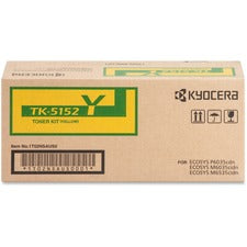 Kyocera TK-5152Y Original Standard Yield Laser Toner Cartridge - Yellow - 1 Each 10000 Pages